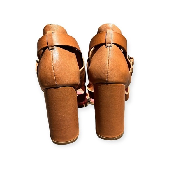 Kelsi Dagger | Gina Brown Vachetta Belted Cutout Strappy Sandals - Picture 2 of 12